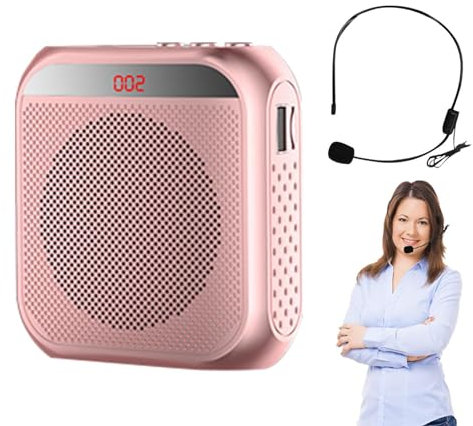 SKUDA Amplificador de Voz Personal, Altavoz de guía turística con Amplificador de Voz de 2200mAh - Amplificadores Altavoz con micrófono con Cable, Altavoz portátil para guía turística