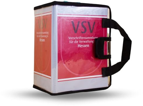 VSV Tasche | passen für Vorschriftensammlung für die Verwaltung | Deutsche Gesetze (Transparent, Buchrückenbreite 13,5 cm)
