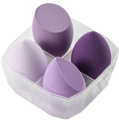 Makeup Egg, Latex-Free Blender Makeup Sponge, Makeup Sponge for Foundation & Concealer, Size for Under Eyes & Touch-Ups, Natural Makeup