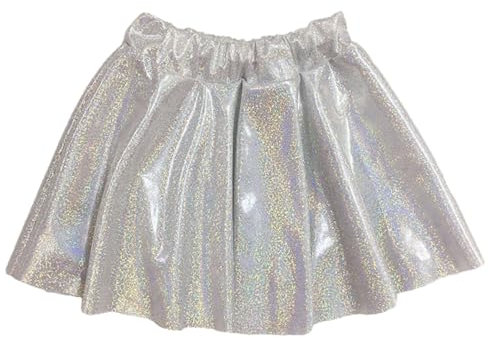 Glitzer Pailletten Tüllrock Mädchen Rockabilly Mini XXL Rock Glitzerrock Regenbogen Kurz mt Led Faschingskostüme Petticoat Schwarz Weiß Glitzer Pailletten Pastell Tütü Tüllrock