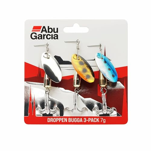 Abu Garcia Droppen Bugga 3-Pack - Versátil Señuelos de Agua Dulce para Perca, Lucio, Cacho y Trucha - Lanzamiento Preciso, Pesca en Agua Dulce, Variado 5 cm
