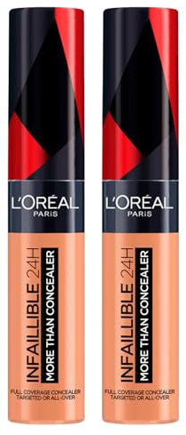 L'Oréal Paris Infaillible Concealer, flüssiger Concealer, wasserfeste Formel, deckende Wirkung, langer Halt, 24 Stunden, natürlicher Effekt, gegen Augenringe, Unvollkommenheiten, Farbe 328 Linen – 2