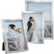 Afuly 10x15 Bilderrahmen Collage 13x18 3er Set Silber Modern Shabby Chic Fotorahmen Deko für Wand Tisch Display Family Freund Hochzeit Geburtstag Geschenke für Mama Oma