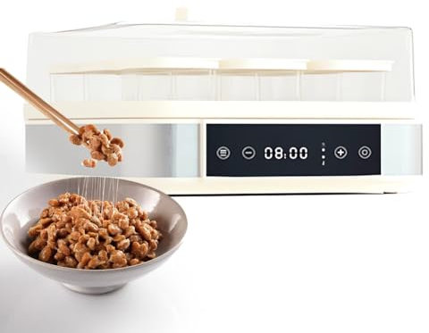 QUTBAG Yaourtière numérique Automatique à 9 Pots, Petite Machine à Yaourt de Fermentation avec écran LCD, contrôle de la température et du Temps réglables, pour préparer des Desserts Frais et sains