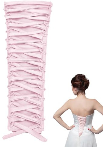 NBEADS Korsett Kit Kleid Reißverschluss Ersatz, Korsett-Rückenset Aus Satin Mit Verstellbarer Passform Korsett-Rückenset Mit Schnürung Aus Satinband Für Formelle Ballkleider, Lavendel Erröten