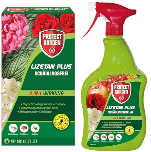 PROTECT GARDEN Lizetan Plus Schädlingsfrei, Blattlausfrei Konzentrat & Lizetan Plus Schädlingsfrei AF, Langzeitschutz gegen Blattläuse