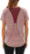 Wayleb Damen Sportshirt Kurzärmliges Shirts Sport T Shirt mit V Ausschnitt Leicht Atmungsaktiv Trainingsshirt Fitness Shirt Gym Yoga Tops, Weinrot XXL