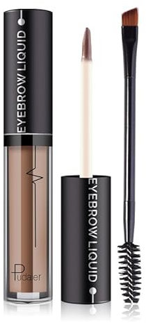 KARLOR Eyebrow gel with double head brush, Eyebrow tint Brow Tinted Gel Eyebrow mascara Eyebrow Glue tinted Brow tint quick drying waterproof long-lasting (02#Light Brown)