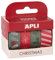 APLI 19838 - Confezione nastri adesivi decorativi - carta tipo WASHI TAPE - Stampe e colori natalizi - 4 rotoli - Nastri 15 mm x 10 m