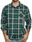 JOGAL Chemise à carreaux pour homme - Manches longues - Coupe droite - En coton - Avec poche, Vert profond., XL
