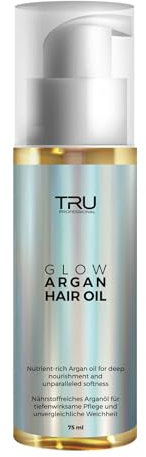 TRU Glow Argan Haar-Öl mit Keratin & Hitzeschutz für Intensive Feuchtigkeit, 75ml
