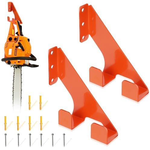 Gubeter Wandhalterung für Kettensägen mit Schwerlast, 2 Halterungen mit 300 lbs Kapazität, inklusive Schrauben, kompatibel mit For Stihl 009, 011, 200t, 201t, 360, und For Husqvarna