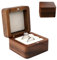 YZROHYI Ringbox Verlobung Holz Ringschatulle 5,5 X 5,5 X 3,5 cm,Verlobungsring Schachtel Holz,Ringschachtel Hochzeit,Engagement Ring Box,Holzschatulle Ringe,Ring Kästchen 2 Ringe für Ehefrau Ehemann