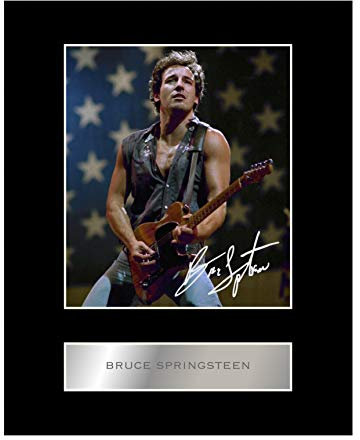 Iconic Pics Fotodruck mit Passepartout, Motiv: Bruce Springsteen, signiert