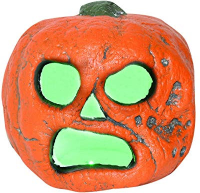 Horror-Shop Gruseliger Halloween Kürbis mit LED Beleuchtung 20 cm