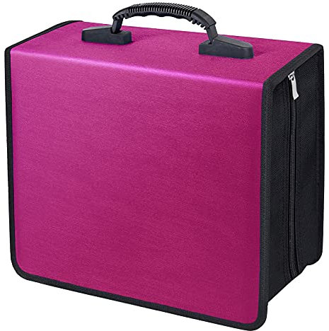 Siveit 400 custodia porta CD/DVD in VCD album bagagli Holder booklet per raccoglitori Rosa