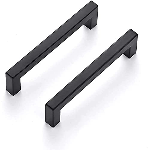 Lontan 5 Pack Black Cabinet Handles - 288mm Black Drawer & Wardrobe Handles