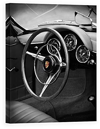 DìMò ART Bild auf Leinwand mit Holzrahmen Rogan Mark Porsche 356 Roadster Größe 135 x 100 cm