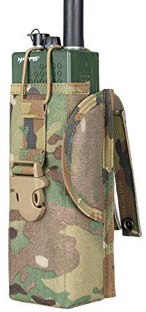 EXCELLENT ELITE SPANKER Tactical Universal Radio Holster Pouch Holder Case Bag Molle Adjustable Military Walkie Talkie Holder(Multicam)