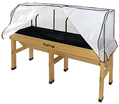 VegTrug Noor Gitternetzfolie PE mit Rahmen für Hochbeet 1,8 m I Typ Wallhugger I Abdeckung für Hochbeete I Schaffen Sie EIN ideales Klima für Ihre Pflanzen