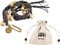 Meinl Cymbals Ajuch Brass Bells - Mittelgroßes Glocken Tamburin Soundeffekt für Schlagzeugbecken - Inklusive Leinentasche - Messing, Mehrfarbig (MABM)