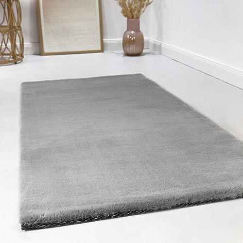 Esprit Home, Moderner Hochflor Teppich - Läufer für Wohnzimmer, Flur, Schlafzimmer, Alice (200 x 290 cm, grau)