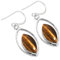 Jeweloporium 925 Sterling Silber Ohrring für Damen Braun Natürlich Tigerauge Edelstein Tropfen Baumeln Boho Sílbern Ohrring Freundschaftstag Geschenk Handgefertigt Schmuck