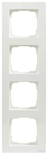 OPUS® 55 KUBUS Abdeckrahmen 4-fach, polarweiß-seidenmatt, PVC-frei, 81 mm Rahmenbreite, für waagerechte und senkrechte Installation