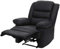 Mendler Fernsehsessel HWC-G15, Relaxsessel Liege Sessel, Leder + Kunstleder 101x87x100cm - schwarz