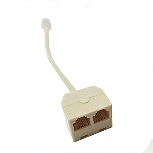 PULABO adaptador de teléfono adaptador de sucursal cable de extensión divisor de teléfono RJ11 6P4C hembra a 2 hembra zócalo adorable calidad y durable exquisita artesanía