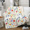 Homewish Floral Sherpa Decke Bunte Blume Zweige Blätter Fleece Decke frische Pastoral Stil Decke werfen für Kinder Mädchen Frauen Daisy botanische Natur Fuzzy Decke 150×200