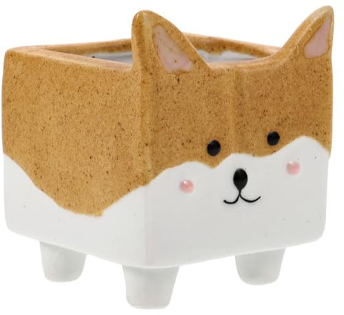 UPKOCH Keramik Sukkulenten Pflanzgefäße Corgi Hundeform Kaktus Töpfe Behälter Kleine Pflanze Blumentopf Home Tischdekoration