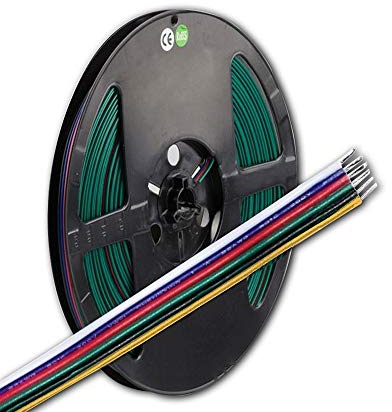 Kabel RGB+W+WW 10m Rolle 6-polig 0.5mm² H03VH-H AWG20