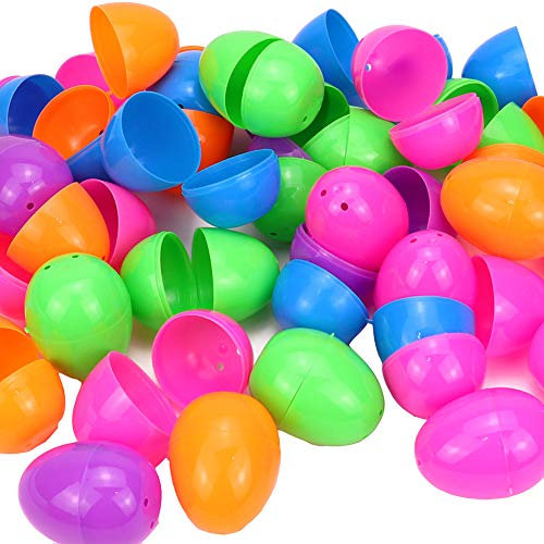 FSSTUD 30 Stück Bunte Kunststoff Eier Befüllen Ostereier Überraschungseier Leer für Party Favors
