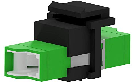 AIXONTEC 2x LWL Keystone Kupplung E2000 zu E 2000 8° APC Simplex Singelmode Glasfaser Adapter Netzwerk Buchse Koppler SNAP IN