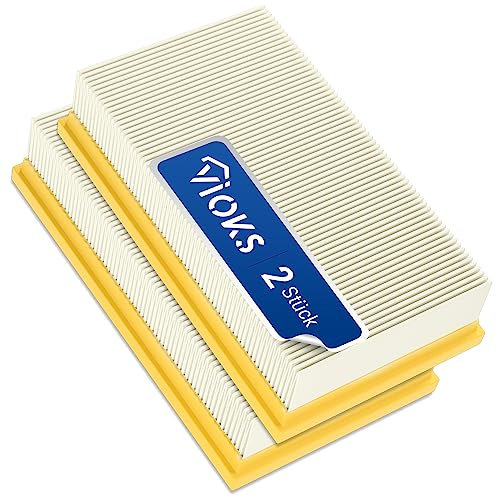 VIOKS Lot de 2 filtres plissés plats de rechange pour Kärcher 6.904-367.0 - Filtre à lamelles pour aspirateur Kärcher NT 35/1 Ap/Te/Tact & NT 30/1 Tact, NT 45/1, NT 55/1, NT 561 & Bosch GAS 35-55