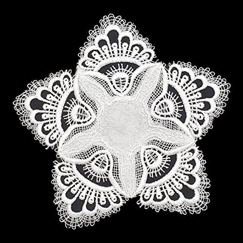 Spitzendecke Spitze Altweiss #8139 Tischläufer Mitteldecke Tischband (20cm Rund)