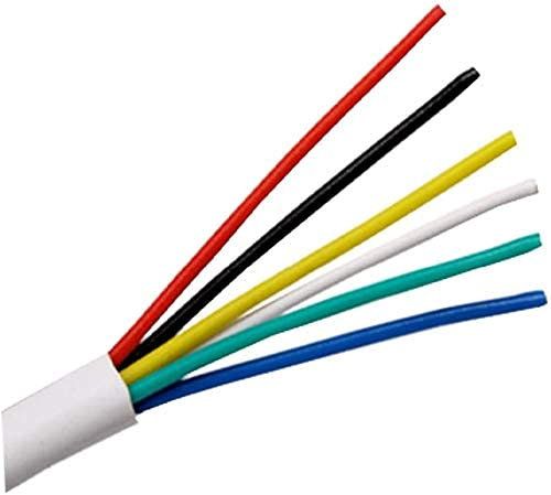 pace 6 Core Burglar Intruder CCA Alarm Cable - White (50m)