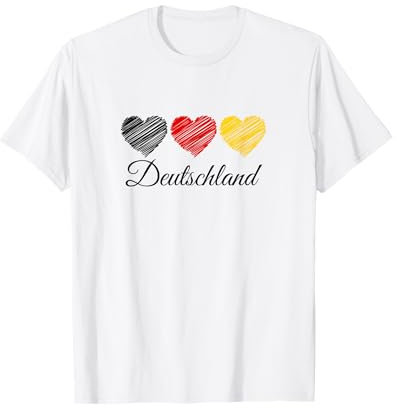 Flagge Deutschland Liebe deutsche Herzen für Deutschland T-Shirt