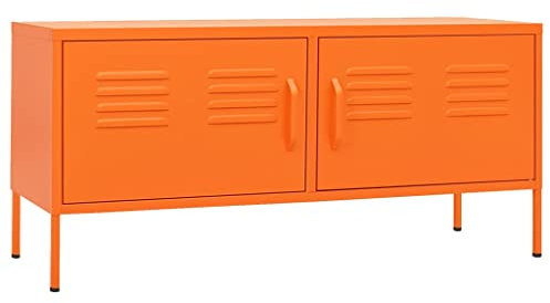 vidaXL Mobile TV Arancione 105x35x50 cm in Acciaio