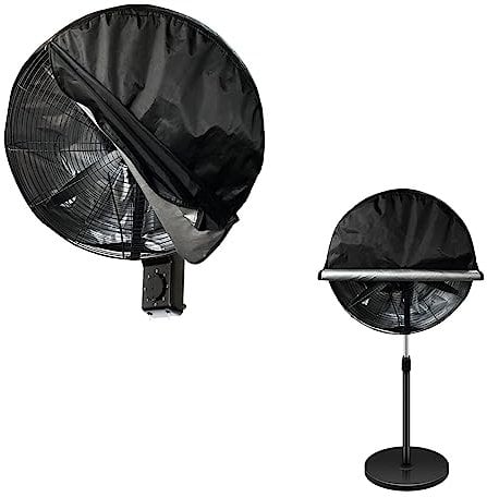 Bitubi Wall Mount Fan Cover,Waterproof Outdoor Fan Covers,Compatible for 18-20 Inch Industrial Fan and Pedestal Fan,Heavy Duty 600D oxford Dustproof Fan Cover,Black