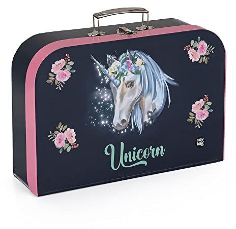 Generisch PP-Karton Kinderkoffer Spielzeugkoffer Spielkoffer Kofferl Bastelkoffer Malkoffer Werkkoffer (Unicorn)