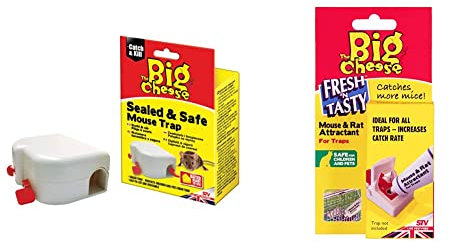 The Big Cheese Sealed and Safe Mouse Trap - Mouse Killer, Mouse Traps for Indoors & Rat and Mouse Food Bait (26 g) - Poison-Free Rodent Bait Attractant