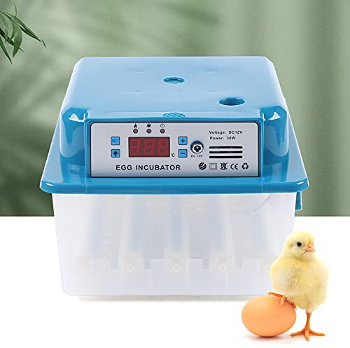 Intelligenter Inkubator 16 Eier Brutmaschine Vollautomatisch Eier Lichter Automatischer Eierwender zum Ausbrüten von Hühnern Enten Gänse Wachteln Vögel Tauben usw