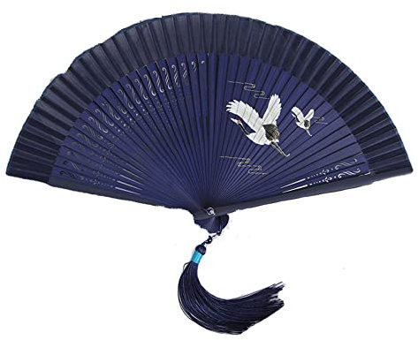 XIALON 1 ventilador plegable para decoración del hogar de 20 cm de madera de bambú, ventilador de mano decorativo portátil para exteriores