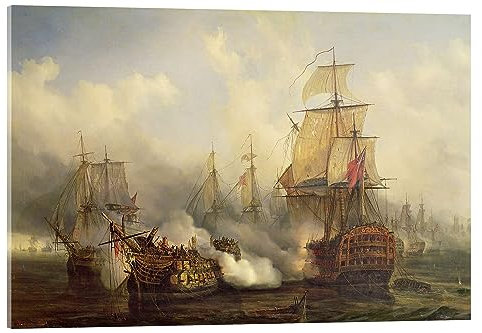 Posterlounge Die Gefürchtete bei Trafalgar Acrylglasbild von Auguste Etienne Francois Mayer 30 x 20 cm Wandbilder Wanddeko