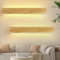ZMH LED Wandleuchte innen Wandlampe: 52CM*2 17W Design Modern Flurlampe Holz Treppenhauslampe 3000K Warmweiß Nachtlampe Wandbeleuchtung für Wohnzimmer Schlafzimmer Flur Treppenhaus