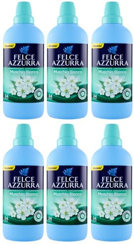 FELCE AZZURRA Ammorbidente Concentrato Muschio Bianco, ammorbidente concentrato con muschio bianco, 24 lavaggi, 600 ml