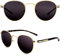 CREYESTAL Runde Polarisierte Sonnenbrille Metall, Hochwertige Entspiegelte Polycarbonat-Linse, Retro-Stil, Bequem, 100% Anti-UV, Herren, Damen