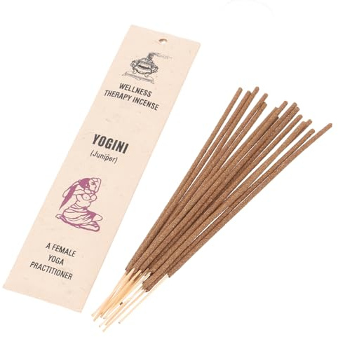 Ayurvedisches Räucherstäbchen, Wacholder, handgefertigt, 15 g, Yogini | Ideal für Yoga und Meditation, natürliche Inhaltsstoffe, entspannender Duft, aromatische Erfahrung
